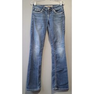 Warehouse One Premium Women's Denim Low Rise Straight Leg Cut Size 26Reg